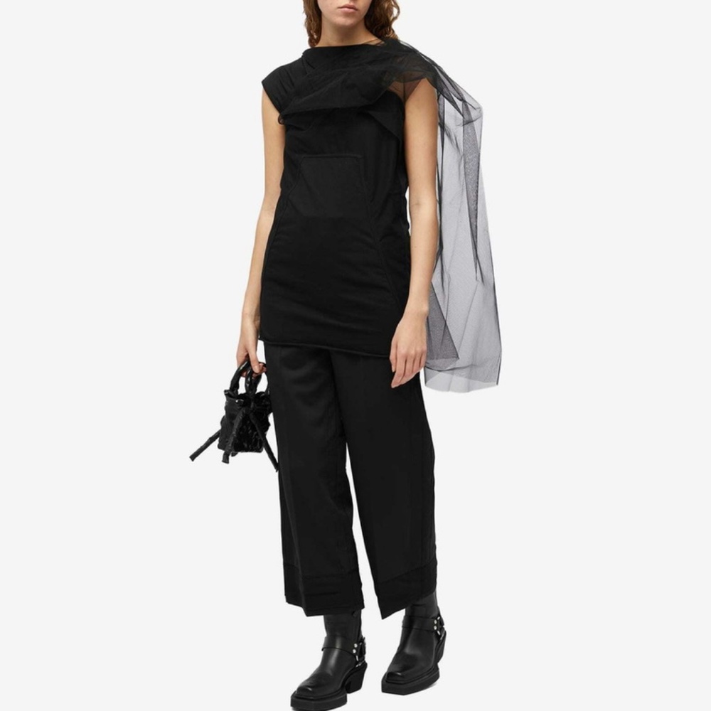 🆕 Rick Owens Tulle Cape T-Shirt